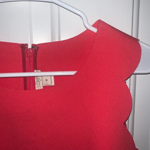 J. Crew Womens Shift Dress Sleeveless Scalloped Hem - Size 8 - Picture 3 of 3